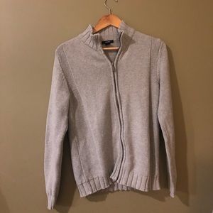 Alfani Men’s Zip Up Light Grey Sweater
